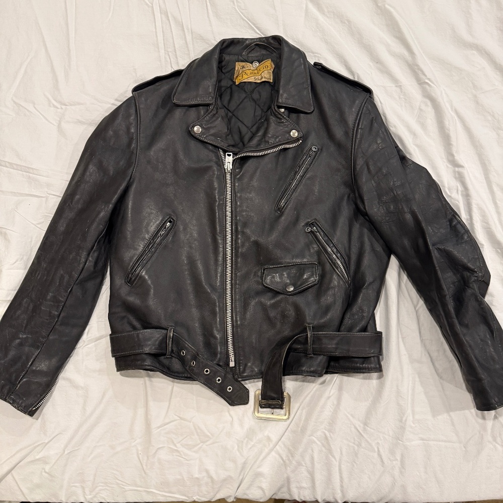 Schott Perfecto Leather jacket  Size 46 Long, Black